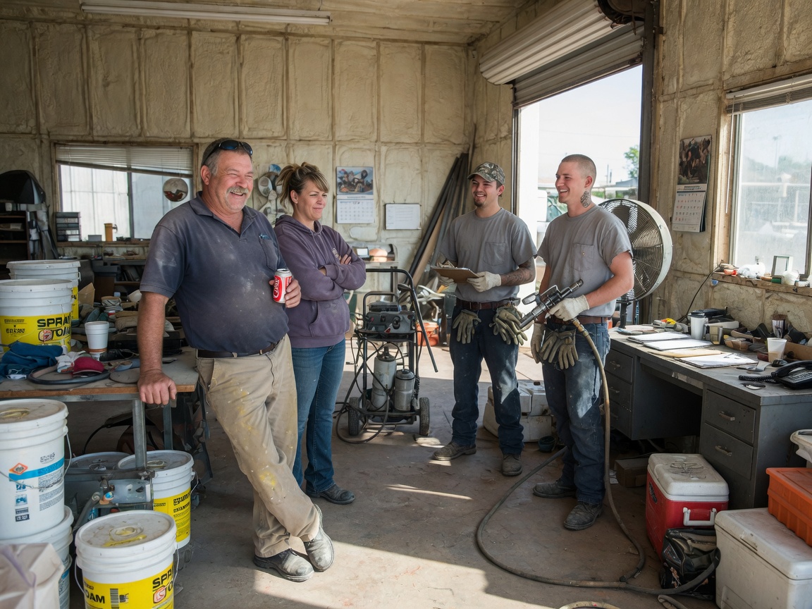 The Bixby Reliable Spray Foam Insulation team at work in Bixby