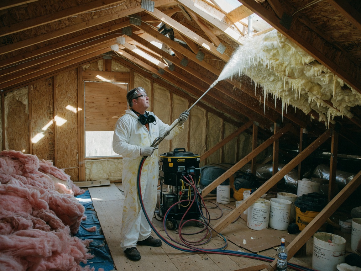 spray foam insulation work by Bixby Reliable Spray Foam Insulation in Bixby, Oklahoma