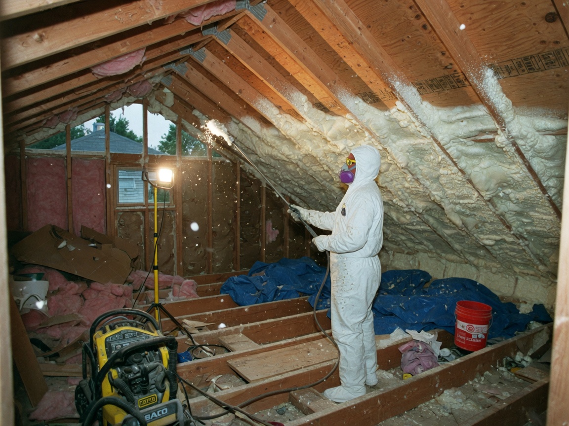Attic Spray Foam Insulation in Bixby