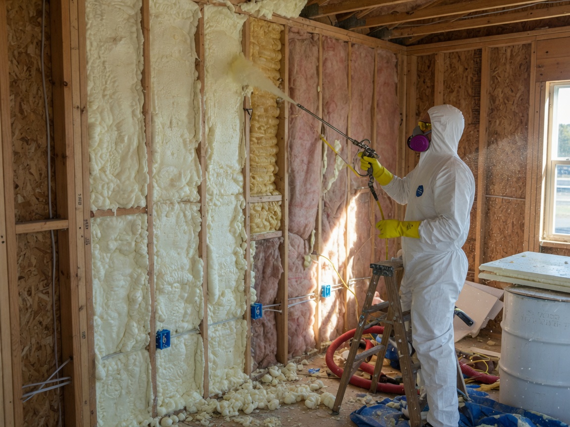 Wall Spray Foam Insulation in Bixby